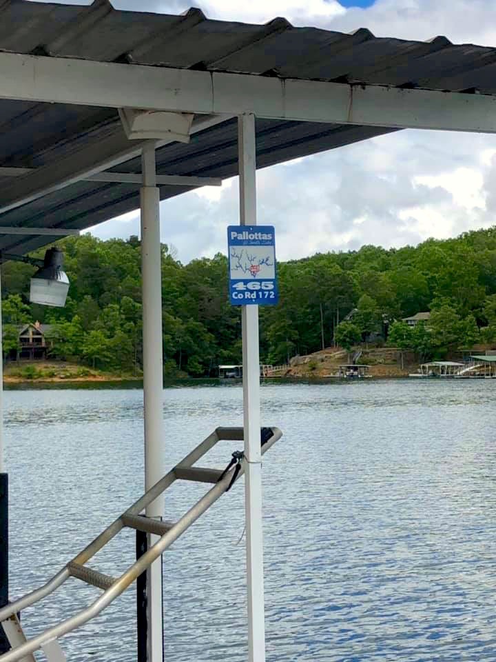 Boat Dock or Yard Address Sign Aluminum Lewis Smith Lake, Alabama