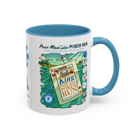 Poor Man Poker Run 2025 - Accent Coffee Mug - Image 38